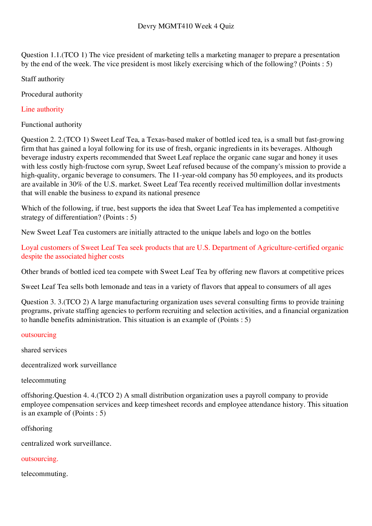 Preview image of Devry MGMT410 Week 4 Quiz/Devry MGMT410 Week 4 Quiz document